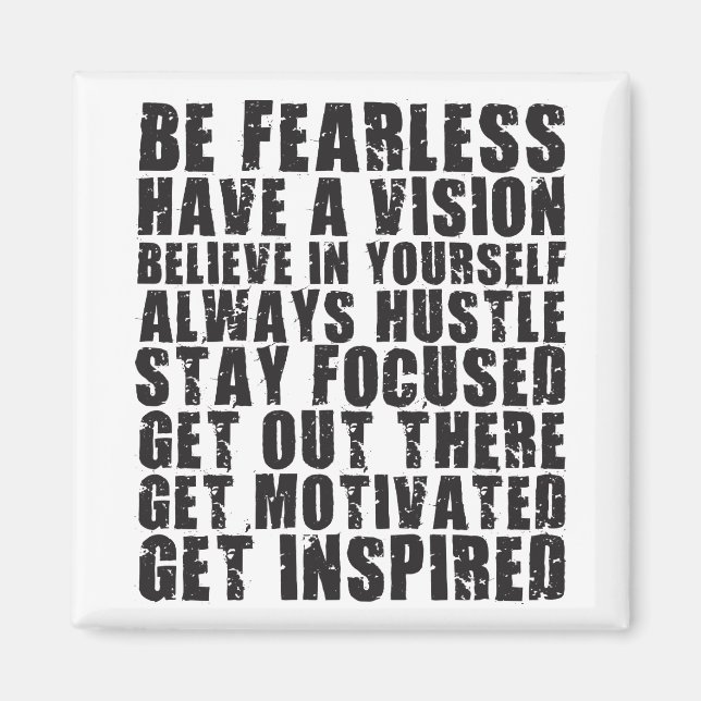 Motivational Words - Be Fearless. Have a Vision Magnet (Front)