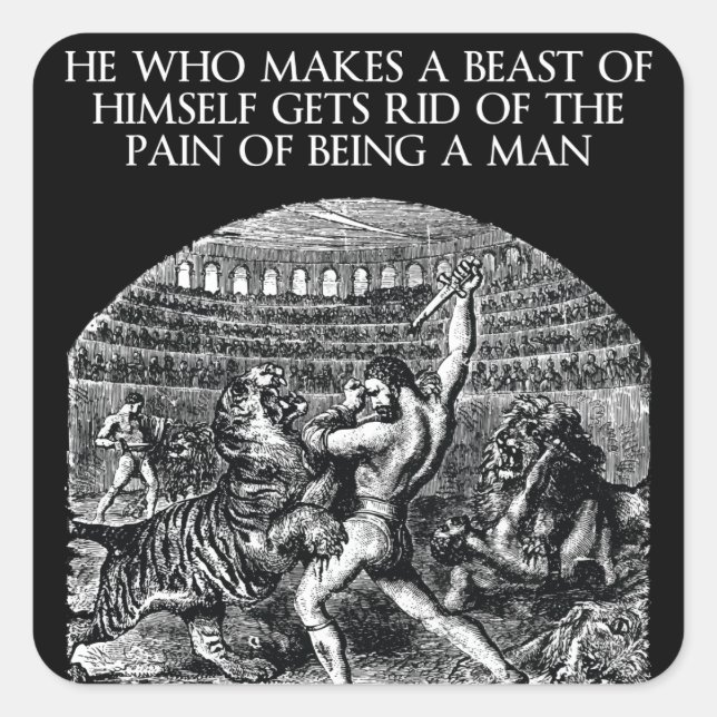 Motivational Words - BEAST Square Sticker (Front)