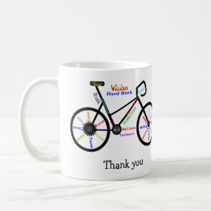 Motivational Words, Biking, Cycling, Bike Thanks Coffee Mug