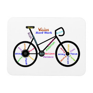 Motivational Words, Biking, Cycling, Bike  Womens Magnet