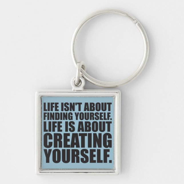 Motivational Words - Create Yourself Key Ring (Front)