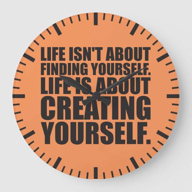 Motivational Words - Create Yourself Large Clock (Front)