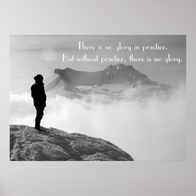 Motivational Words for Practice and Perserverance Poster (Front)