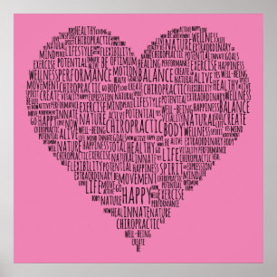 Motivational Words Heart Chiropractic Poster