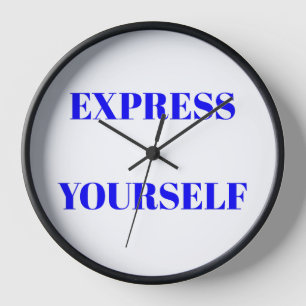 Motivational words ideal inspirational cute design clock
