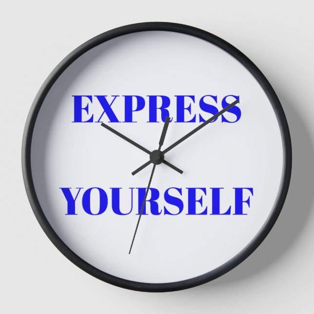 Motivational words ideal inspirational cute design clock (Front)