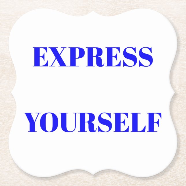 Motivational words ideal inspirational cute design paper coaster (Front)