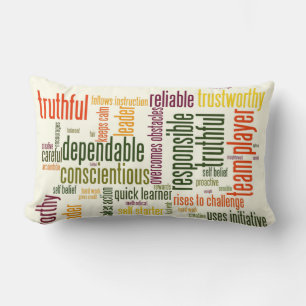 Motivational Words inspire positive change Lumbar Cushion