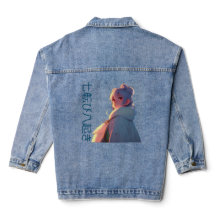 Motivational words Japanese design Denim Jacket
