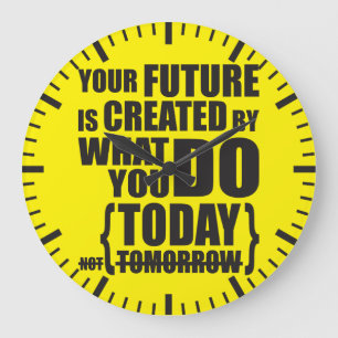 Motivational Words Large Clock