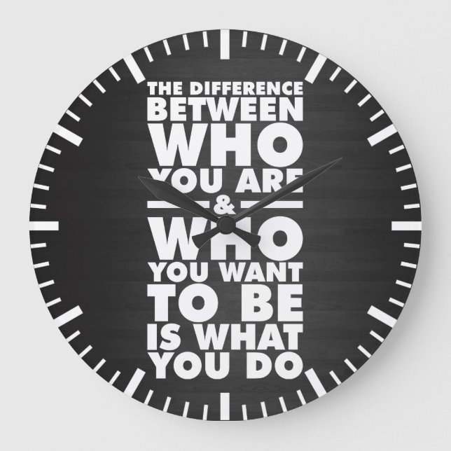 Motivational Words Large Clock (Front)