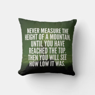Motivational Words - Mountain Cushion