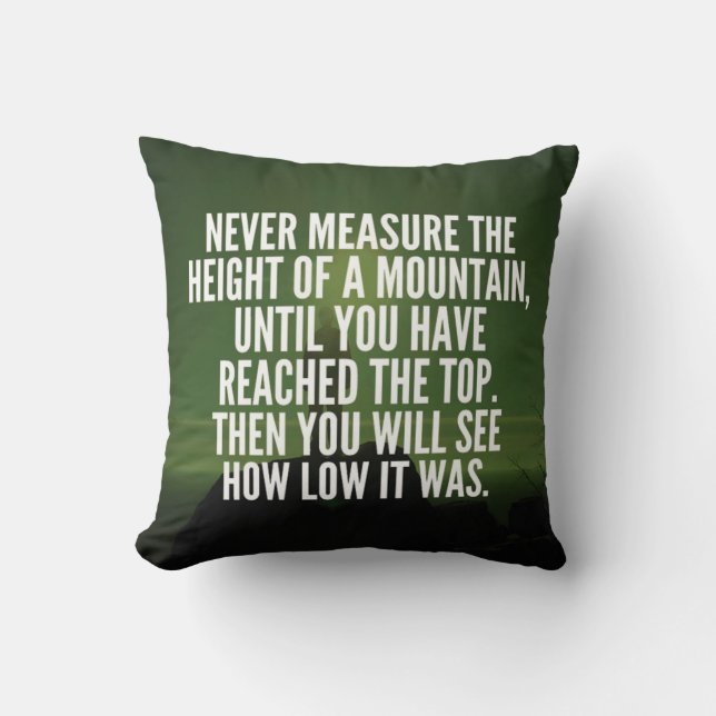 Motivational Words - Mountain Cushion (Front)