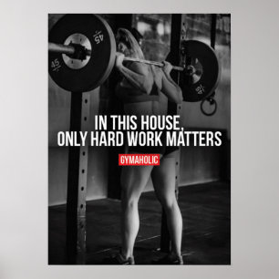 Motivational Words - Only Hard Work Matters Poster