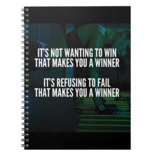 Motivational Words - Refuse To Fail - Workout Notebook