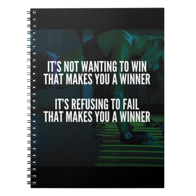 Motivational Words - Refuse To Fail - Workout Notebook (Front)