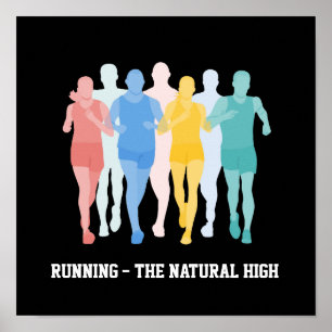 Motivational Words, Running - the Natural High Poster