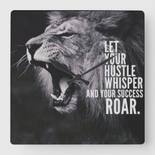 Motivational Words Square Wall Clock