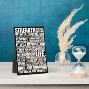 Motivational Words - STRENGTH Plaque