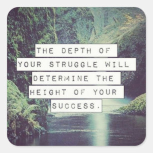 Motivational Words - Struggle and Succcess Square Sticker