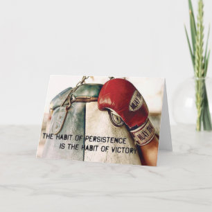 Motivational Words - The Habit of Persistence Card