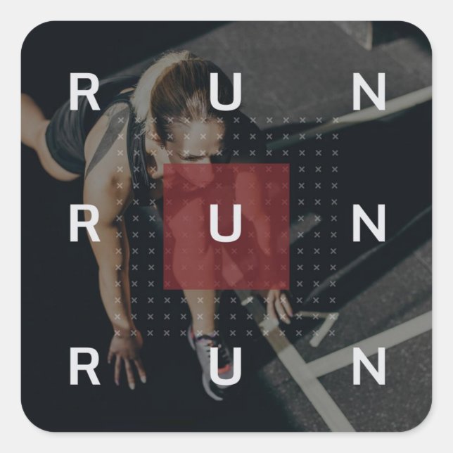 Motivational Words - Workout Square Sticker (Front)