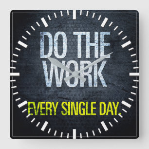 Motivational Words - Workout Square Wall Clock