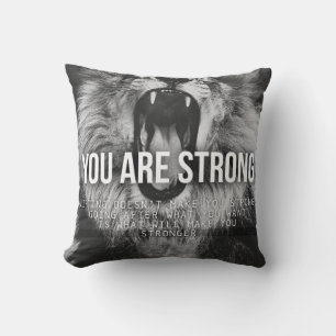 Motivational Words - You Are Strong Cushion