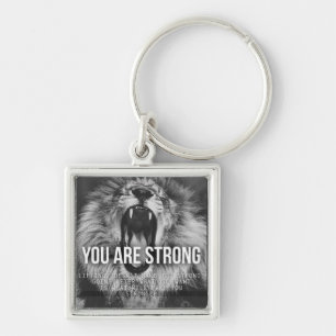 Motivational Words - You Are Strong Key Ring