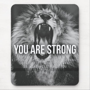 Motivational Words - You Are Strong Mouse Pad