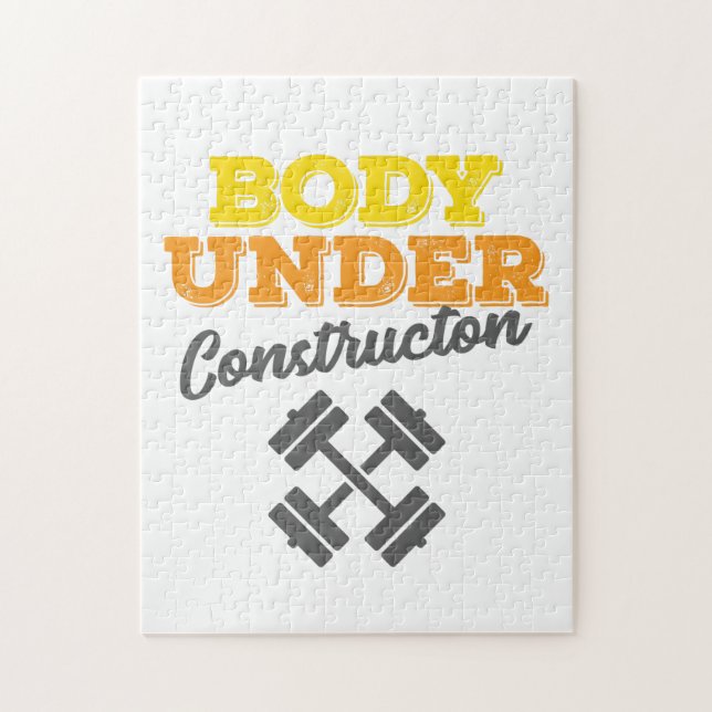Motivational Workout Body Under Construction Jigsaw Puzzle (Vertical)