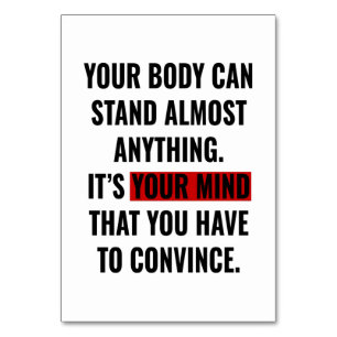 Motivational Workout Quotes Table Number