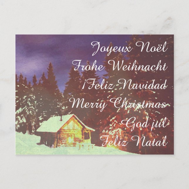 Motive for Christmas winters wonderland Holiday Postcard (Front)