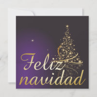 Motivo navideño morado oscuro con dorado árbol de