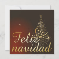 Motivo navideño rojo con dorado árbol de navidad.