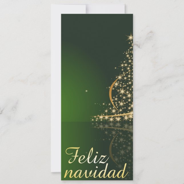 Motivo navideño verde con arbol de navidad. (Front)