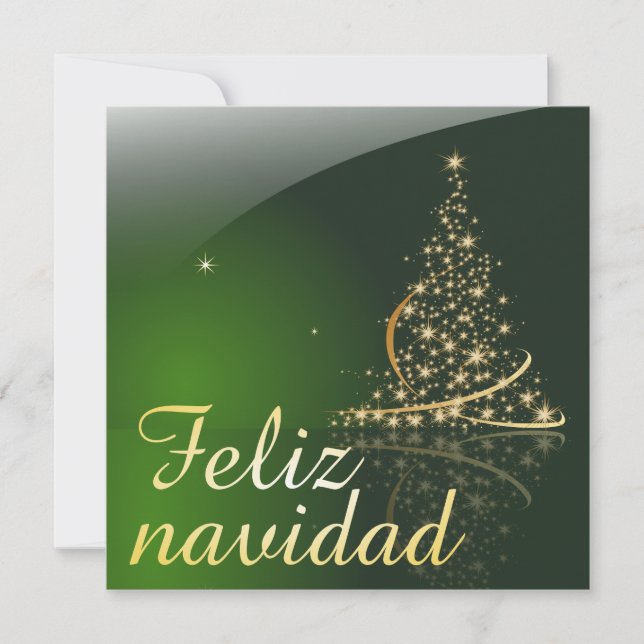 Motivo navideño verde con arbol de navidad. V2.0 (Front)