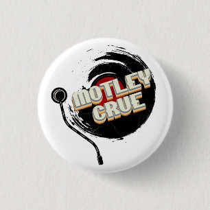 Mötley Crüe  Vinyl Vintage Aesthetic  3 Cm Round Badge