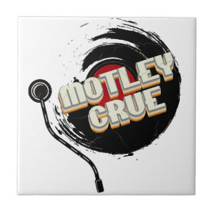Mötley Crüe Vinyl Vintage Aesthetic Ceramic Tile