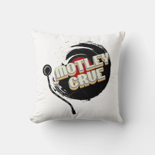 Mötley Crüe Vinyl Vintage Aesthetic Cushion