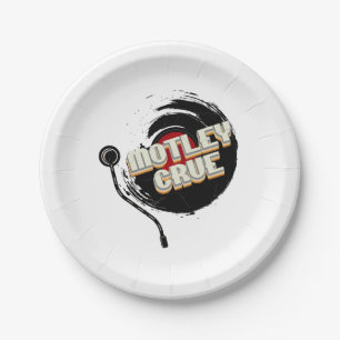 Mötley Crüe  Vinyl Vintage Aesthetic  Paper Plate