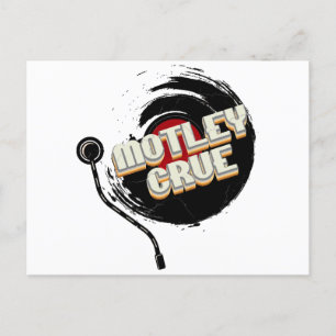 Mötley Crüe  Vinyl Vintage Aesthetic  Postcard