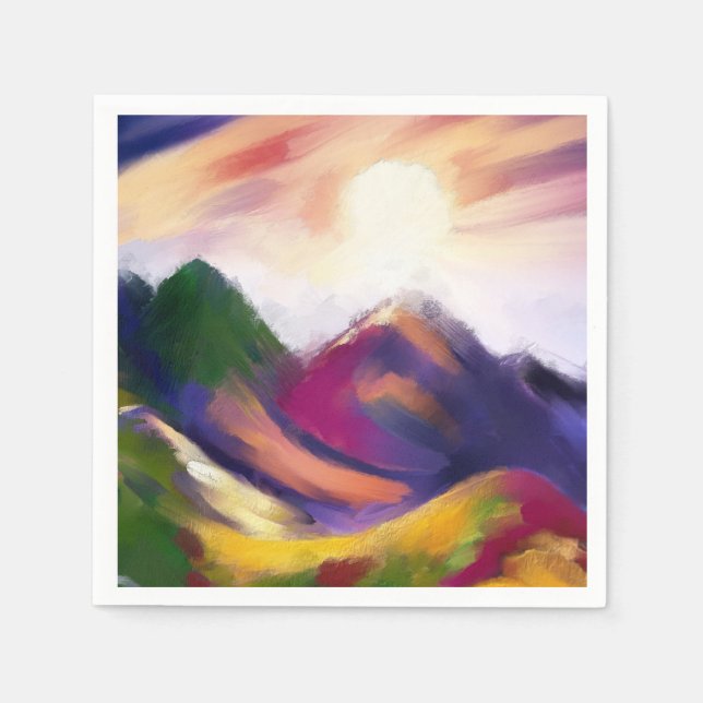 Motley Mountains Napkins (Front)