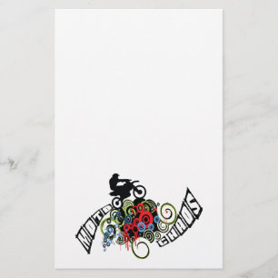 Moto Chaos Dirt Bike Rider Stationery