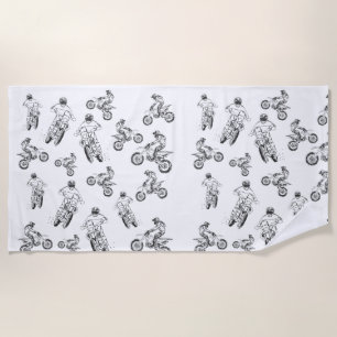 Moto Cross Beach Towel