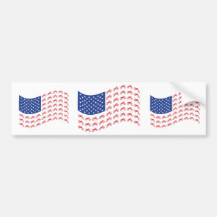 mOTO-cROSS-fLAG-wAVE Bumper Sticker