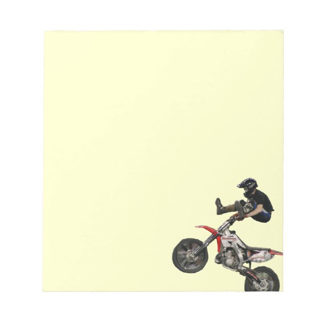 moto cross rider yellow notepad (Front)