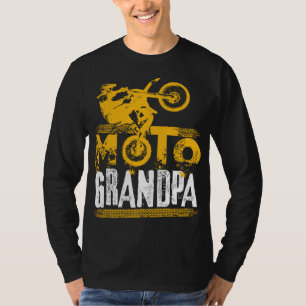 Moto Grandpa BMX Dirt Bike Motocross T-Shirt