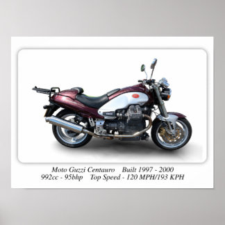 Moto Guzzi Centauro Classic Motorcycle - A3 Size Poster