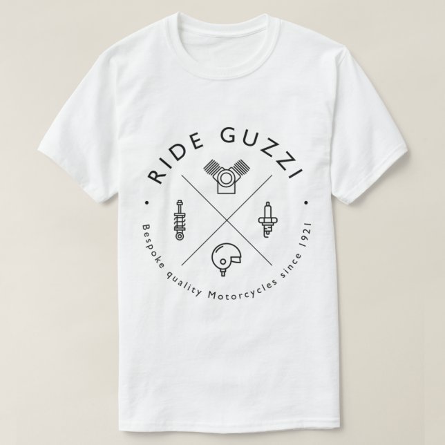 Moto Guzzi Mechanic Logo   T-Shirt (Design Front)